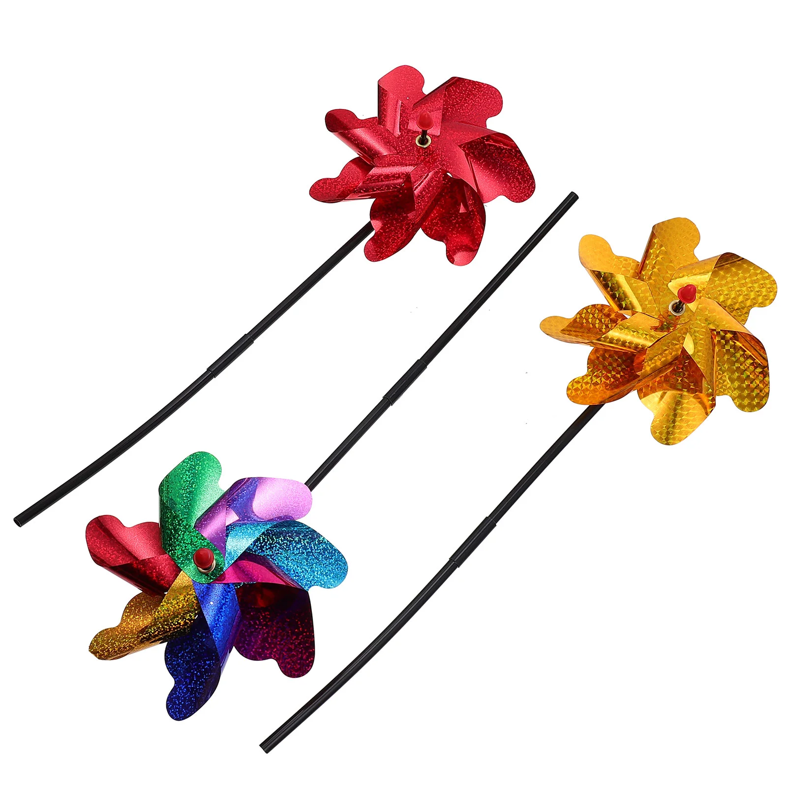 

3 Pcs Kids Toys Outdoor Play Toys Kids Shiny Pinwheels Pinwheels Outdoor Outdoor Windmill Sunflower Home Decor
