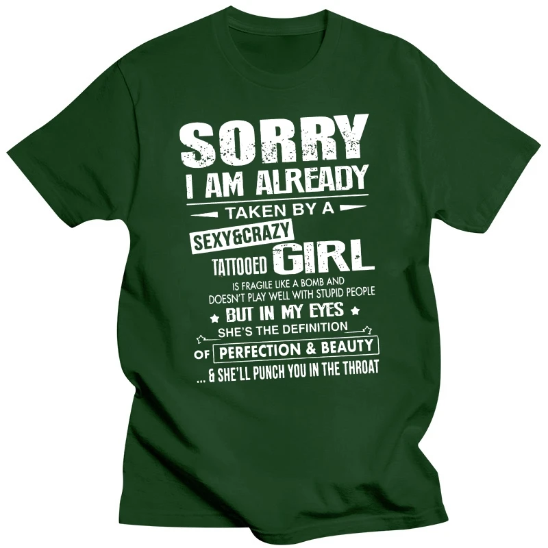 Извините я уже купил сексуальную и безумную татуированную футболку для девушек