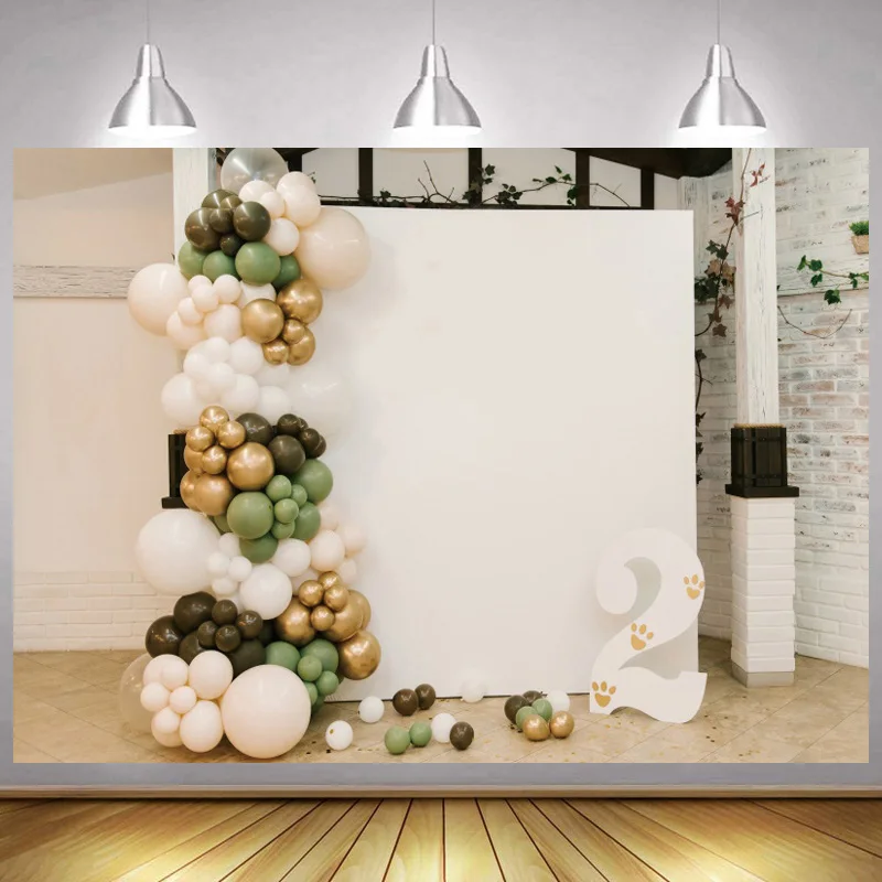 

Фон для фотосъемки с красочными воздушными шарами для детей малышей девочек мальчиков 2-го дня рождения торт стол Декор Портрет фон для фото...