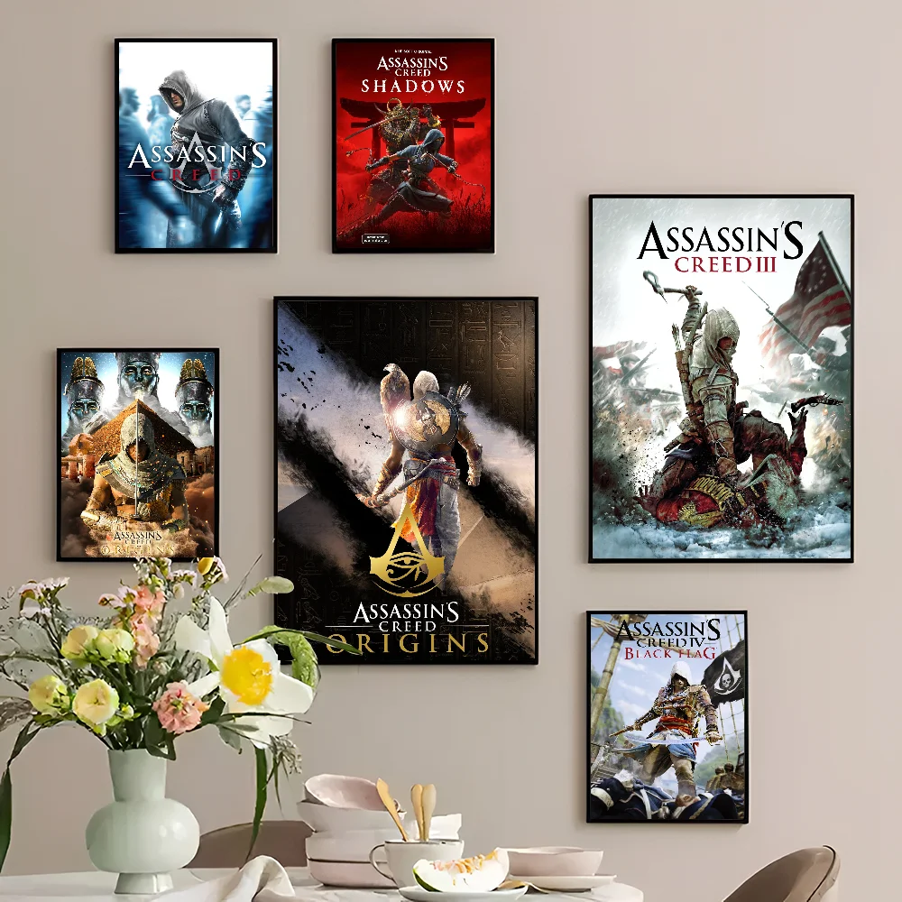 Assassin's Creed Game Высококачественный Винтажный Декор Для Комнаты Настенный