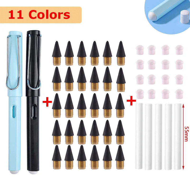 

Art No Pen Writing School Whiting Double Supplies Eraser Pencils Unlimited Eternal Kawaii Stationery Sketch 53pcs/set Pencil Ink