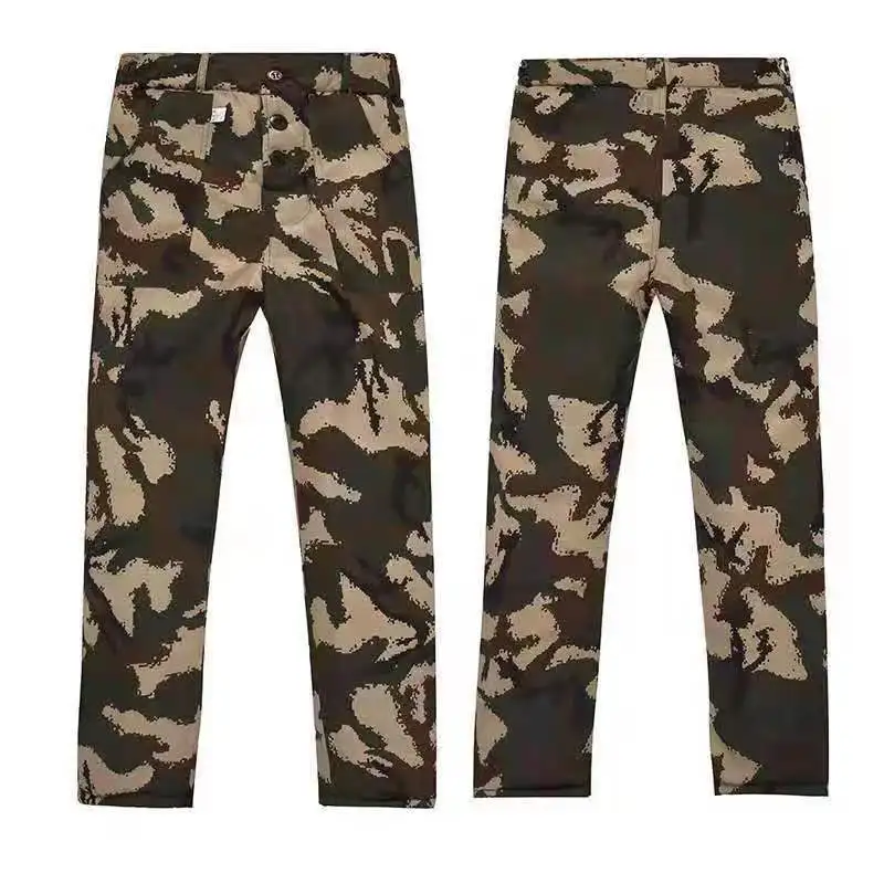 Winter men's cotton trousers plush thickened thermal pants loose type labor protection cold storage overalls cotton trousers