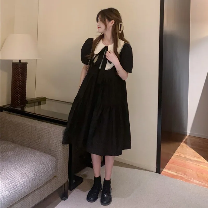 Платье-Макси женское пляжное элегантный сарафан с милым японским кукольным