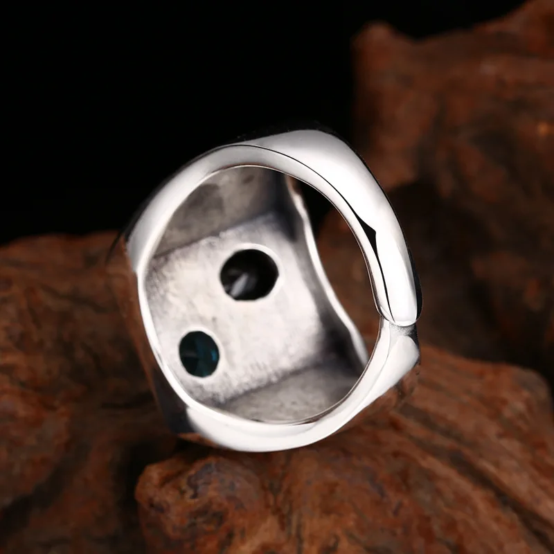 BOCAI S925 Стерлингового Серебра Подвески Кольца для Мужчин Ретро Фрукты Победы Узор