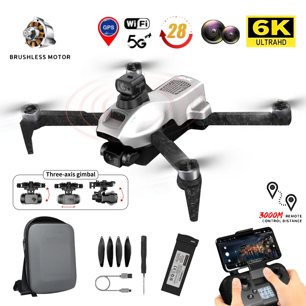 

4DRC F13 GPS Drone 6k Profesional HD Camera 3km EIS 3-axis Anti-Shake Gimbal FPV Drones Brushless Quadcopter RC Helicopter Dron