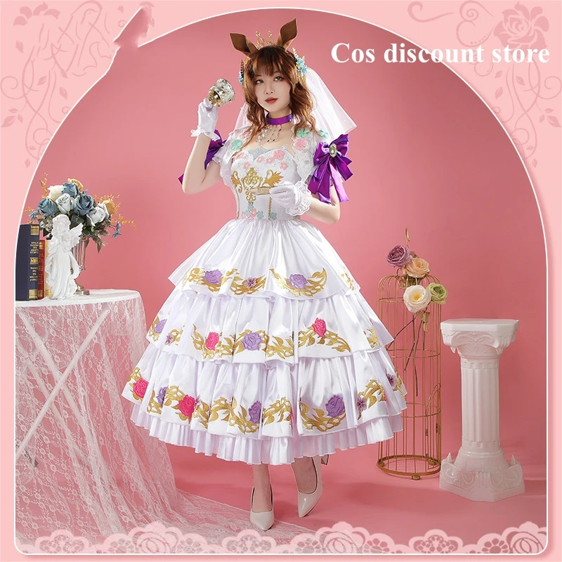 Aston Machan Косплей Платье Игра Pretty Derby Аниме Женщины Девушки Мода Свадебное Cos Одежда