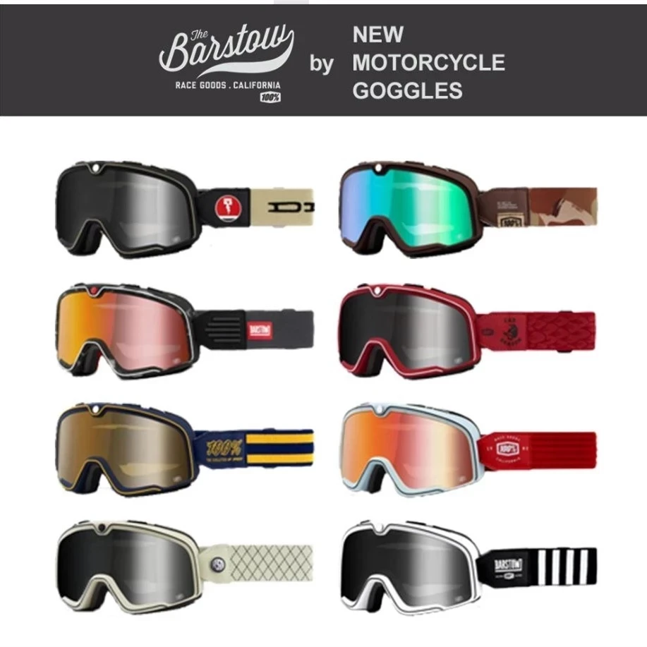 

Barstow Moto Goggles Motorcycle Classic Glasses Motocross Aviator Pilot Scooter Helmet Retro Motorbike DH Glasses Eyewear P