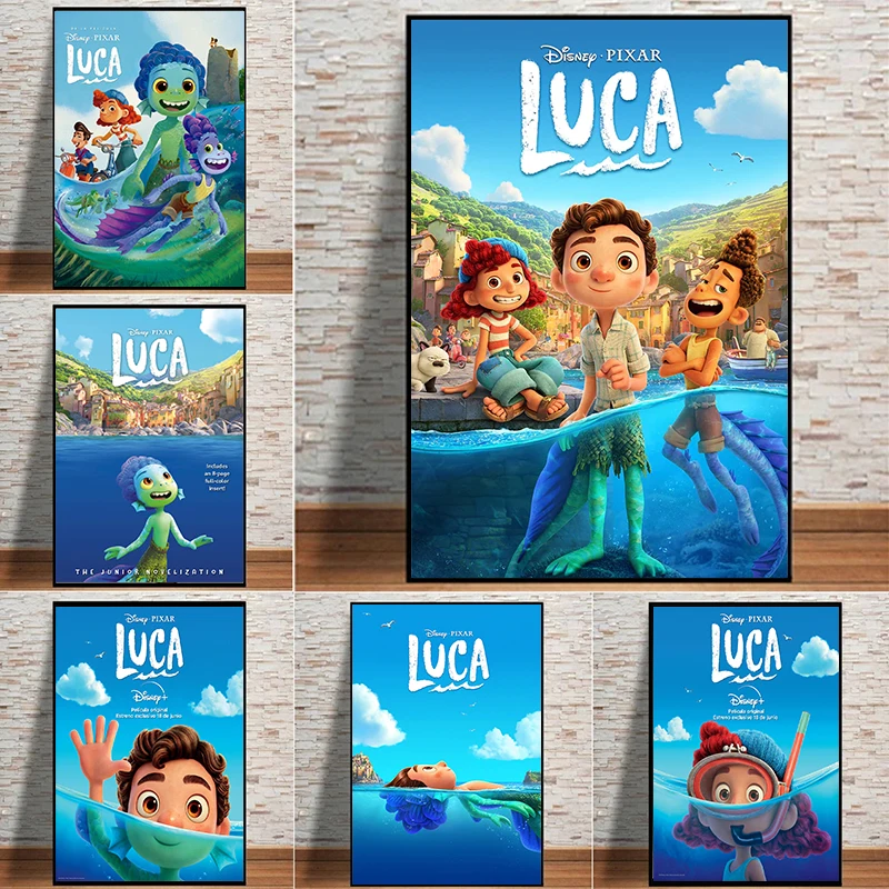 

Disney Movie Luca Posters And Prints Kids Bedroom Living Room Decoration Cartoon Pixar Film Canvas Painting Wall Art Home Decor