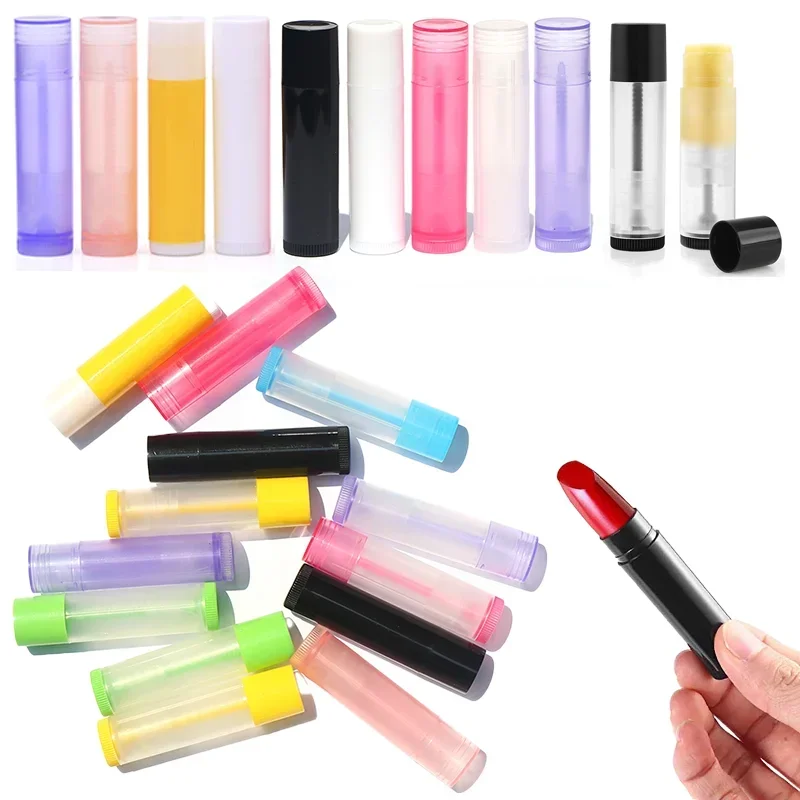 5 шт. г пустые многоразовые тюбики для бальзама губ с поворотным дном и крышкой