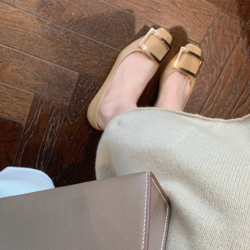 Unique genuine leather women shoes designer mixed color moccasins casual flat shoes cover women's feet apartments