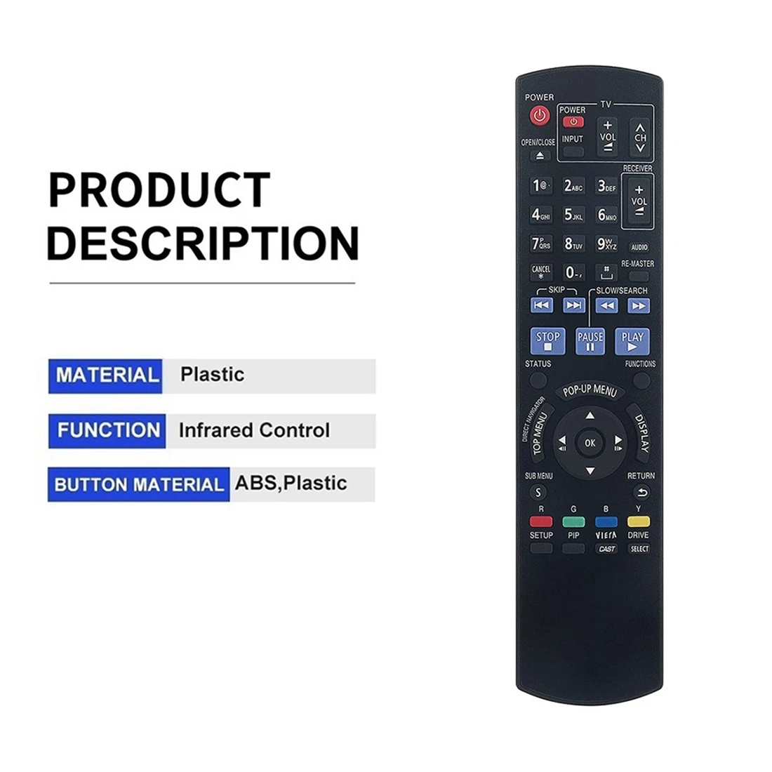 Пульт дистанционного управления N2QAYB000378 для игрока DMP-BD60 DMP-BD80 DMP-BD35 DMP-BD605