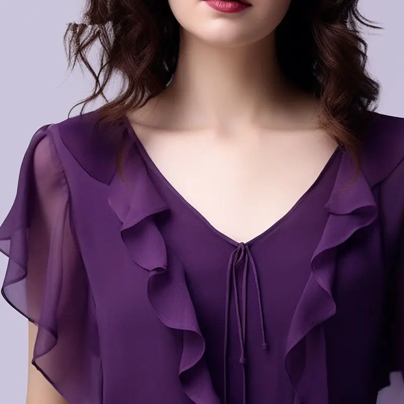 Элегантная женская одежда с V-образным вырезом и оборками на шнуровке Новинка