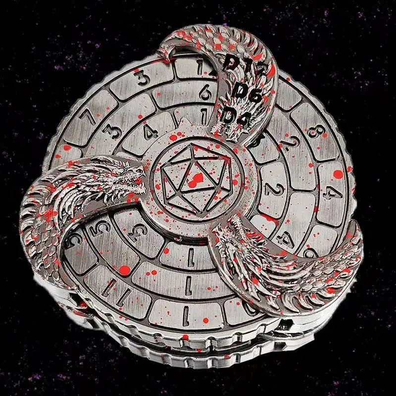 Вращающиеся металлические игральные кости для игроков ролевых игр