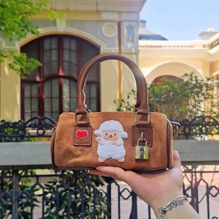 

Suede Women's Shoulder Bags Sheep Cartoons Underarm Bag 2022 Fashion Elegant Girl Luxury Handbag Zipper Free Shipping