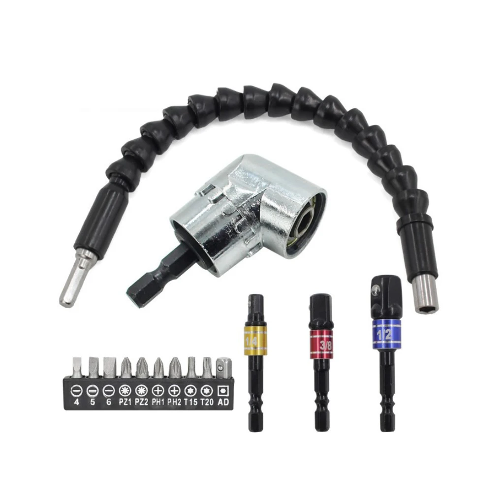 

15 шт./компл. держатель гнезда отвертки с шестигранным хвостовиком 105 градусов 6,35 мм адаптер сверлильного долота Инструменты для ремонта дер...