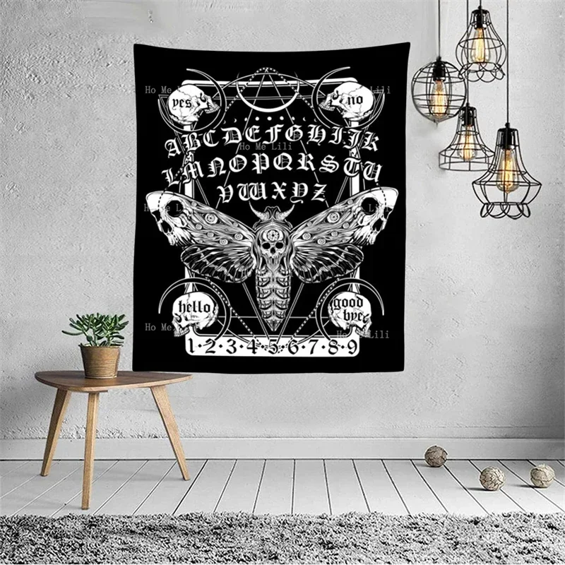Карта Таро смерти Moth Outlaw Флаг Gunslingers Логотип Stoner Art Скелет Хиппи Настенный тканевый гобелен от Ho Me Lili (art.: 3920cce7b616c) - 3920cce7b616c