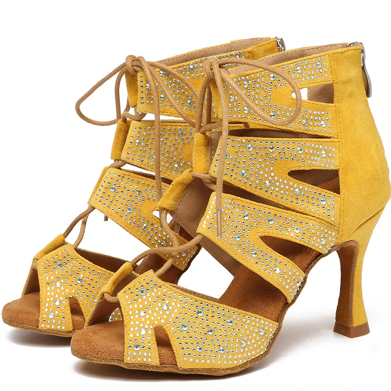 Женские зимние ботинки JuseDanc на высоком каблуке женские модные ботильоны для