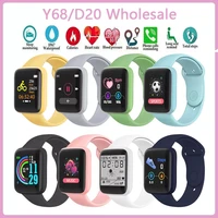 510pcs d20y68 smartwatch wholesale sport smart watch put photo sleep fitness tracker message reminder 1 44 inch man pk y78 d30