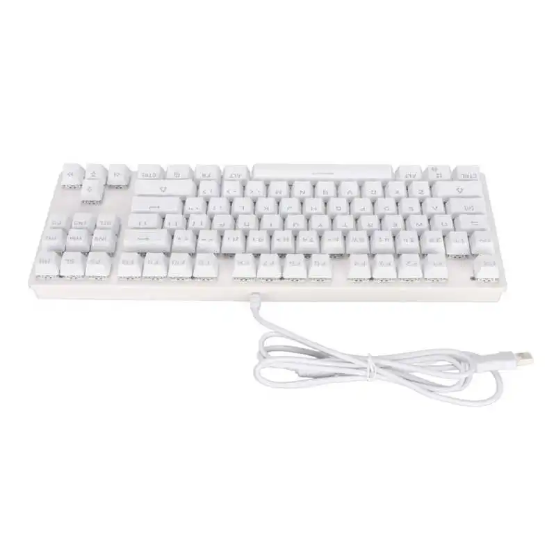 Механическая клавиатура 87 клавиш USB Проводная RGB подсветка 9 режимов освещения