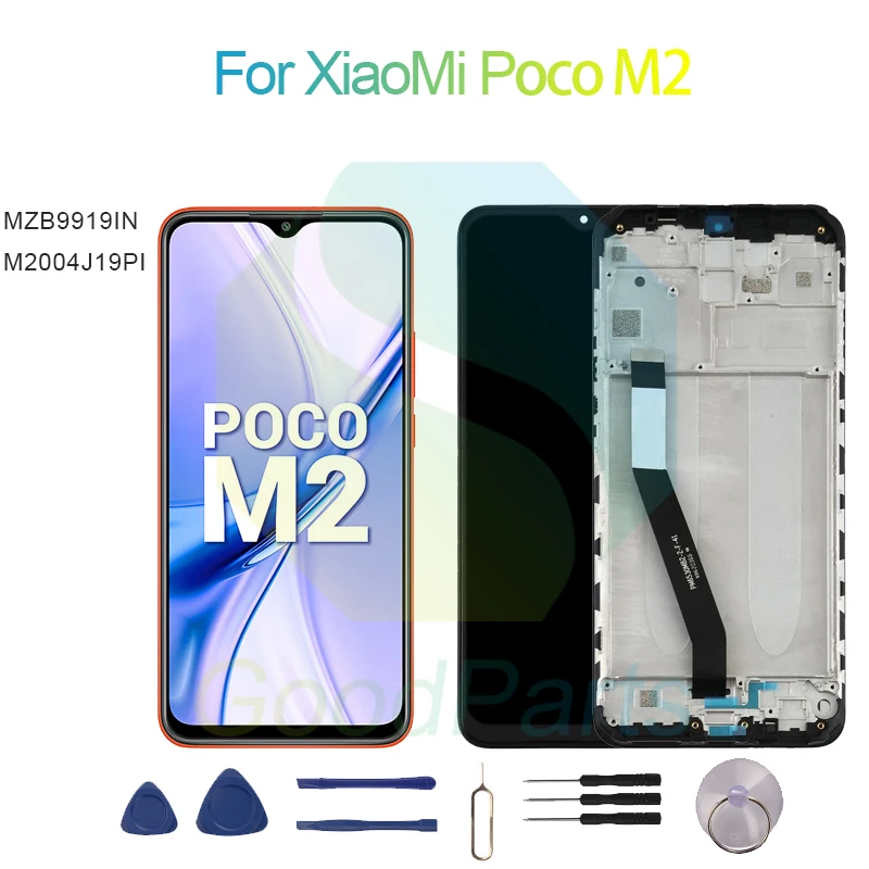 Сменный сенсорный ЖК-экран для XiaoMi Poco M2 2340*1080 MZB9919IN, M2004J19PI Poco M2
