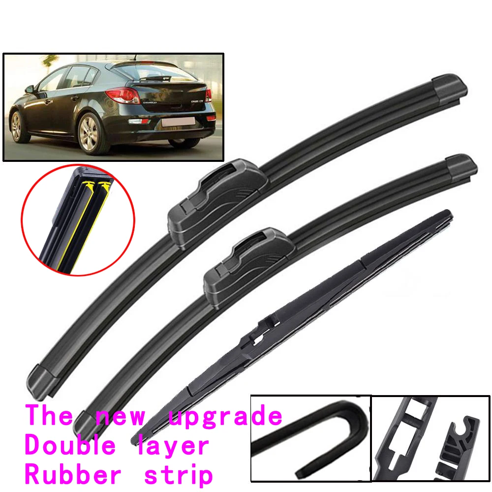 

Windshield Windscreen Wiper Blades For Chevrolet Cruze J300 Front Rear Window Wiper 2014 2013 2012 2011 2010 2009 2008