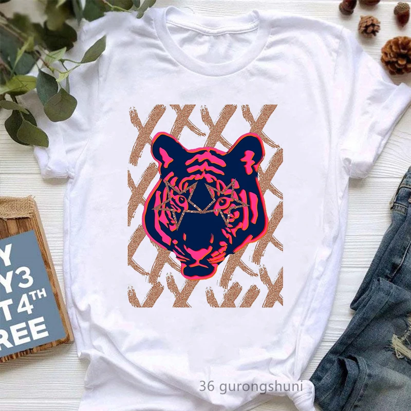 

t shirt women zebra xoxo lightning leopard skeleton cool stitching graphic print t-shirt summer Tee shirt femme fashion tshirt