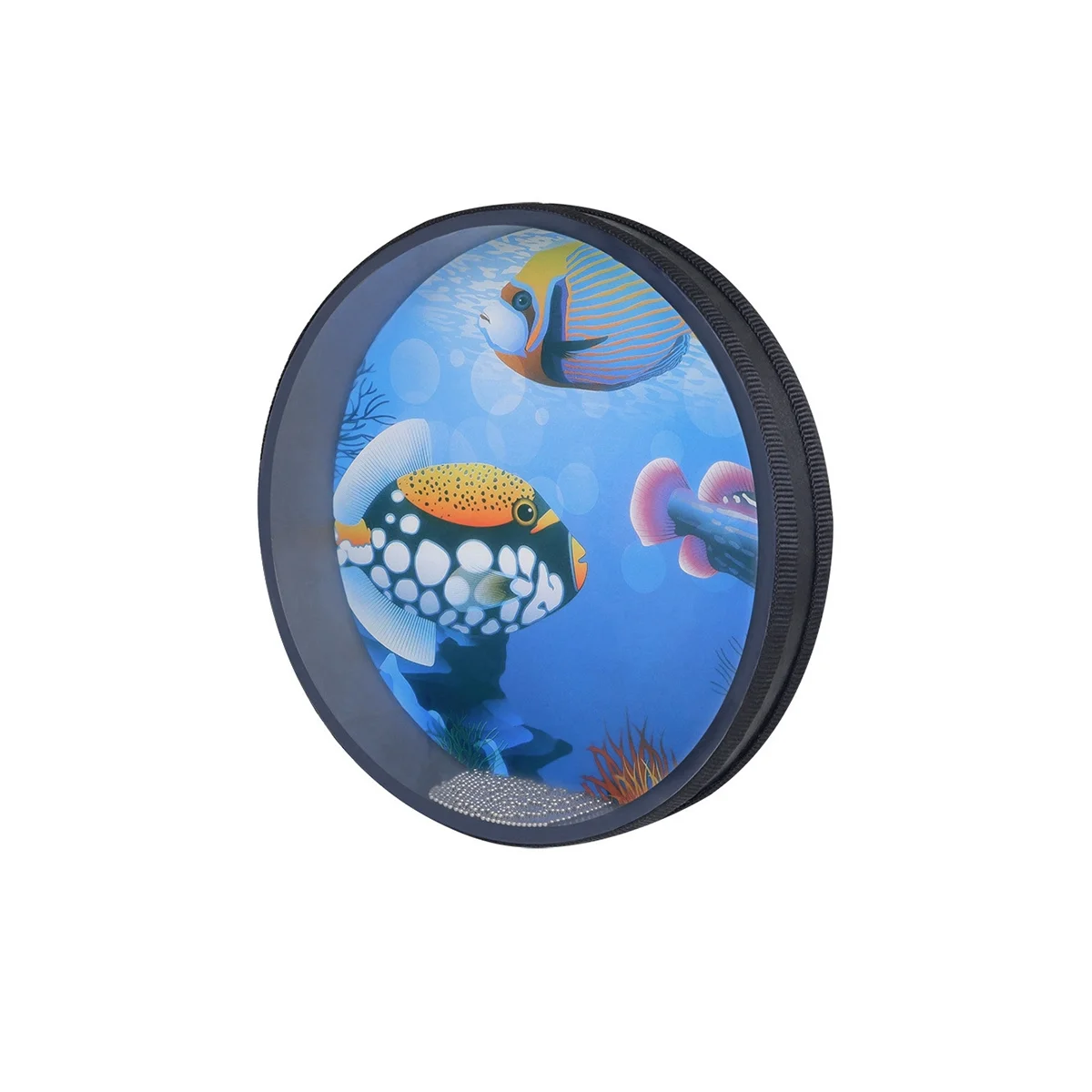 

10Inch Ocean Wave Drum Educational Toys Hand Drum Ocean Wave Drum Percussion Wood,Percussion Instrument