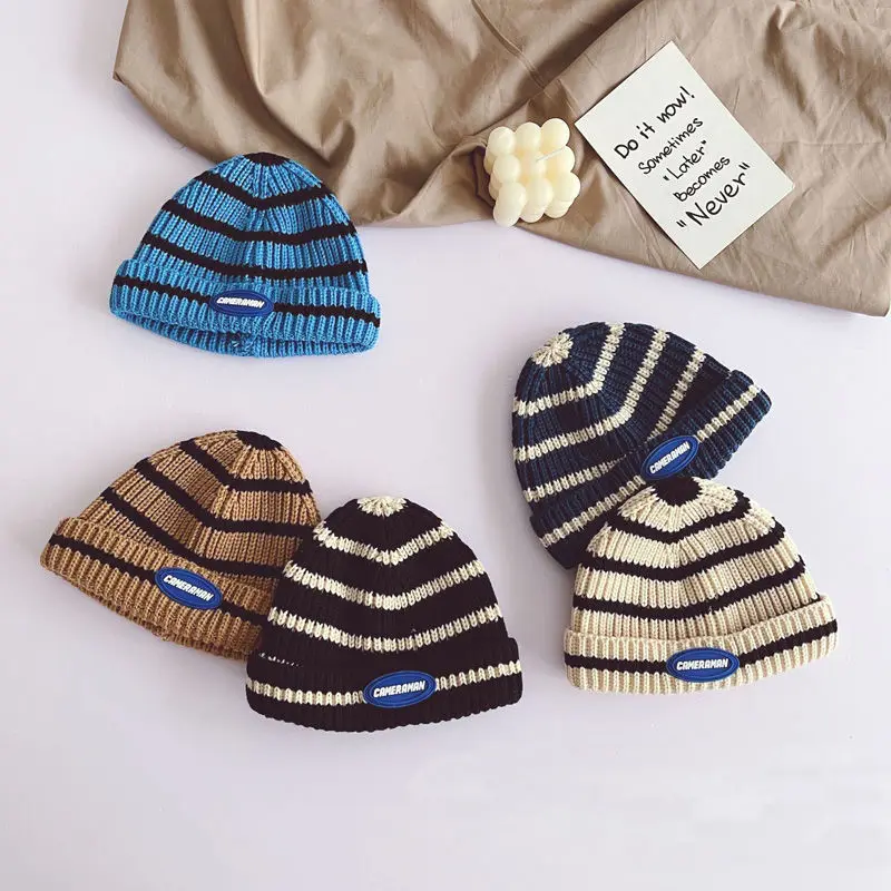 

Новая Осенняя модная детская шапка для мальчиков, вязаная детская шапочка для детей, детские шапки, детская шапочка для девочек, детская шапочка