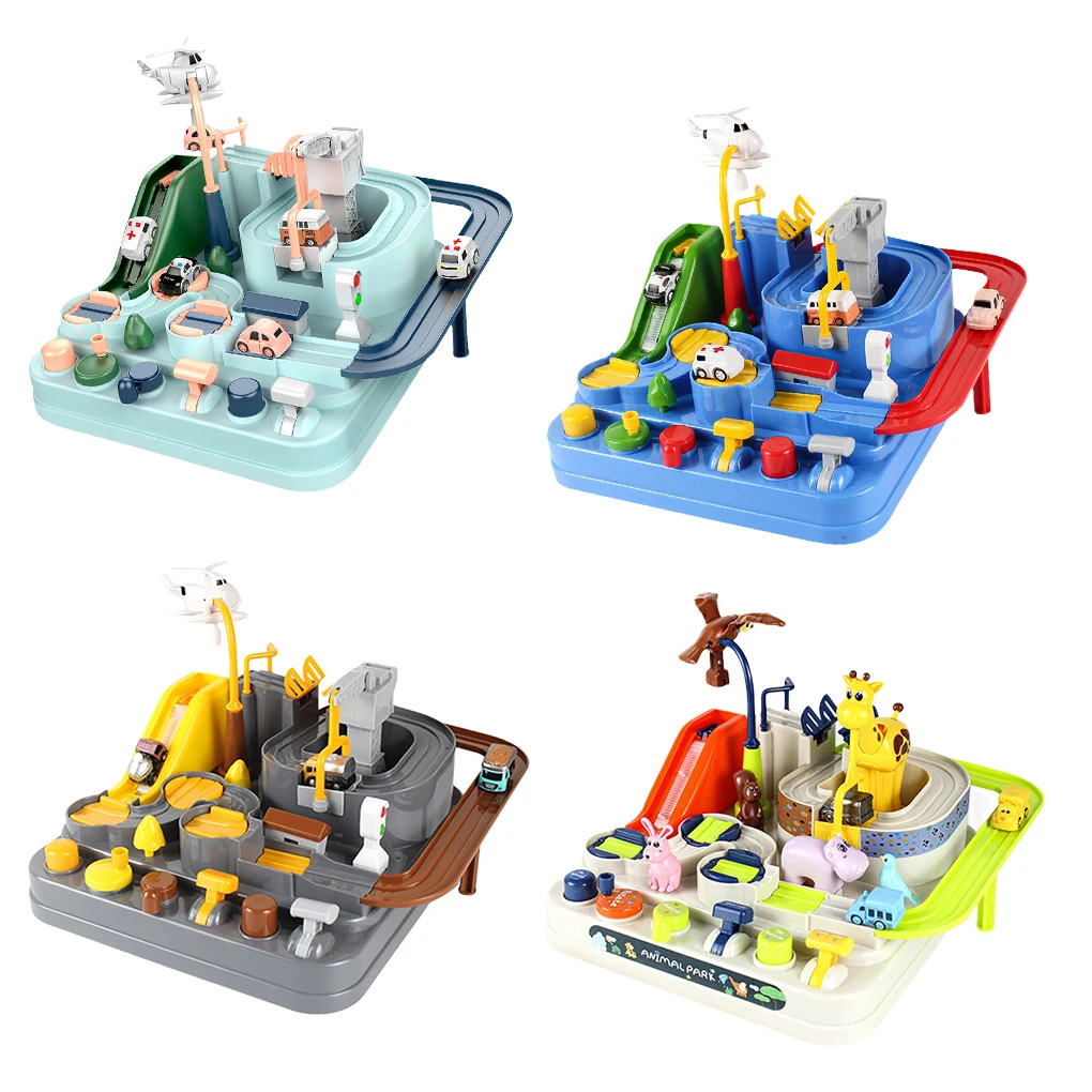 

Car Adventure Toys Classic Parent-Child Race Tracks Plastic Vehicle Engineering Models Educational Gift Travel
