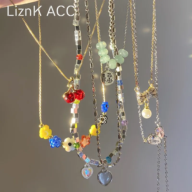 Titanium Steel Flower Necklace Women 2023 New Trendy Light Luxury Design Sense High Online Celebri Choker