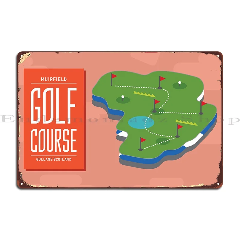 Course Scotland Metal Sign Garage Decoration Club Plaques Personalized Plates Tin Sign Poster