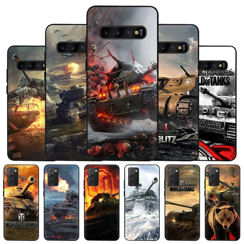 

Fashion World Of Tanks Soft Black Phone Case for Samsung A03 A50 A70 F62 F52 A30 A20s A02 F42 F23 A40 A10e F12 F22 F41 A90 Cover