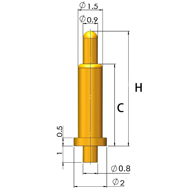

10 шт./лот Pogo Pin пружинный зонд разъем батарея подпружиненный контакт SMD игла высота печатной платы 3/3,5/4/4,5/5/5,5 мм тестовые зонды