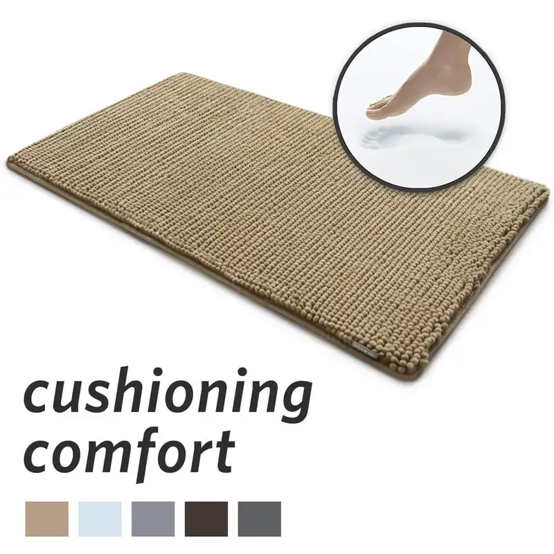 

Absorbent Charcoal Infused Memory Foam Bath Mat 20x34", Linen