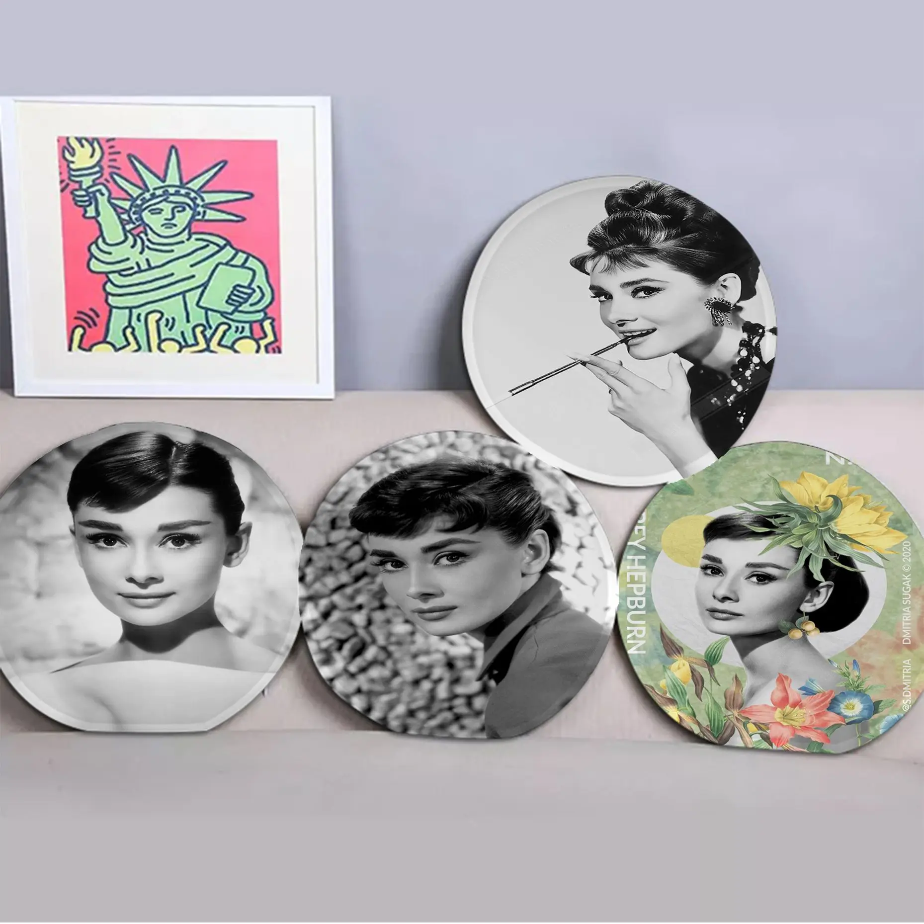 

Movie Star Audrey Hepburn Modern Minimalist Style Meditation Cushion Stool Pad Dining Chair Seat Cushion Anti-Slip Chair