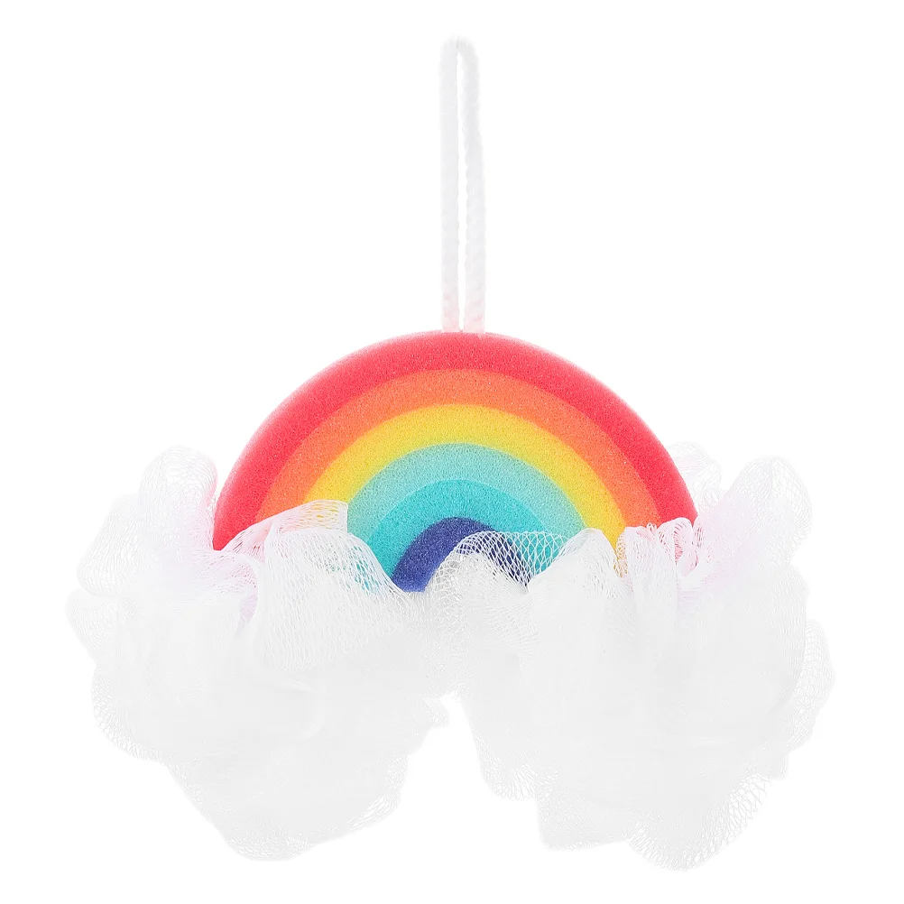 

Body Scrubber Sponge Shower Bath Baby Brush Mesh Rainbow Backhousehold Exfoliating Poufkids Sponges Scrub Loofah Cleansing
