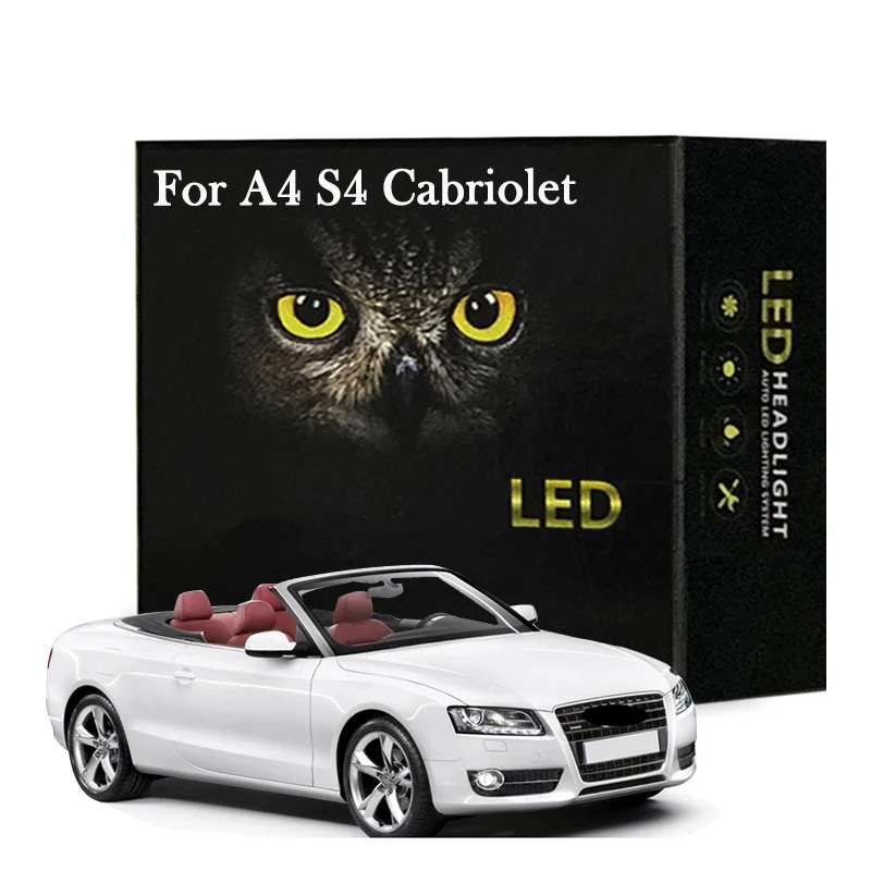 

17Pcs Car Led Interior Light Kit For Audi A4 S4 Convertible Cabriolet Cabrio (2002-2009) LED Bulbs Canbus No Error