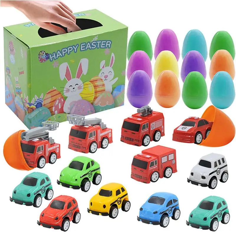 

Toddler Easter Basket Stuffers Children Cars Toys Easter Eggs 24pcs Easter Toys Basket Stuffers Fillers Gifts Holiday Presents