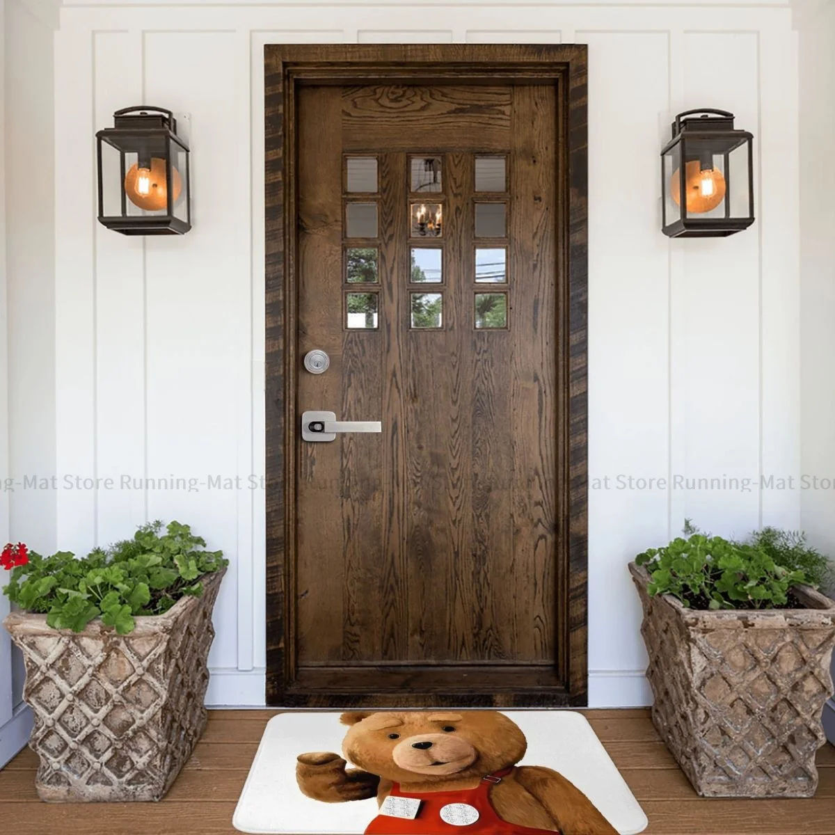 Противоскользящий кухонный коврик с мишкой Тедди декоративный для входной двери