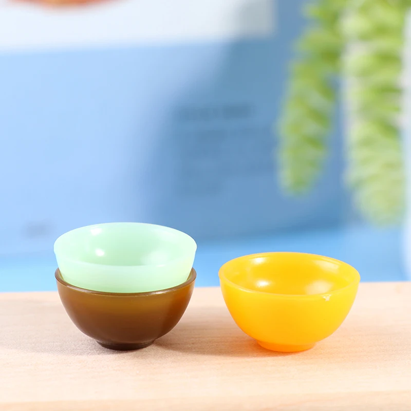 

5 шт. 1:12 миниатюрная круглая чаша для кукольного домика, кухонные столовые аксессуары