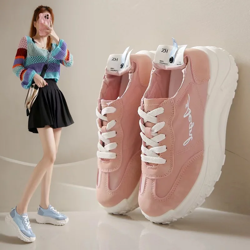 

SENDNAKAI корейские универсальные дышащие маленькие белые ботинки 2023 летние и осенние новые повседневные спортивные ботинки на толстой подошве в студенческом стиле