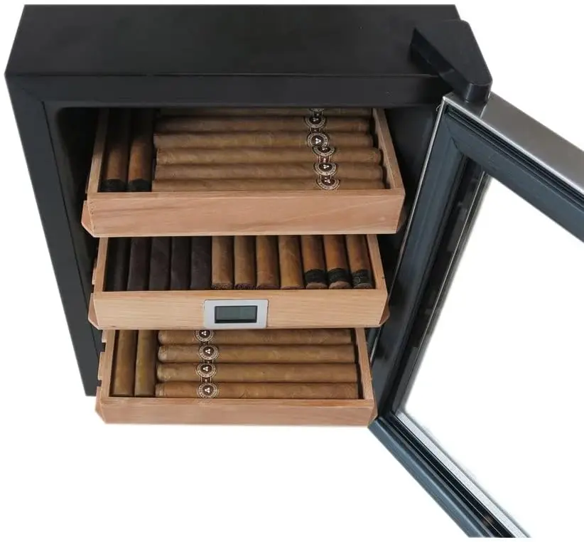 

Group Clevelander Thermoelectric Cooler Humidor - Up to 250 Capacity - Color Black w/Stainless Steel Door Termostato Zigbee tem