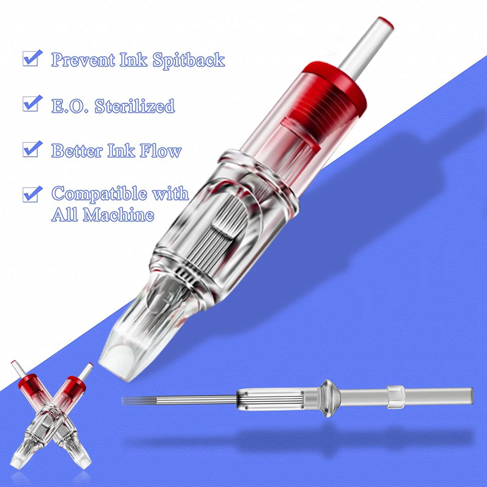 Иглы для тату-картриджей EMALLA одноразовые стерилизованные RL / RS RM M1 тату-картридж
