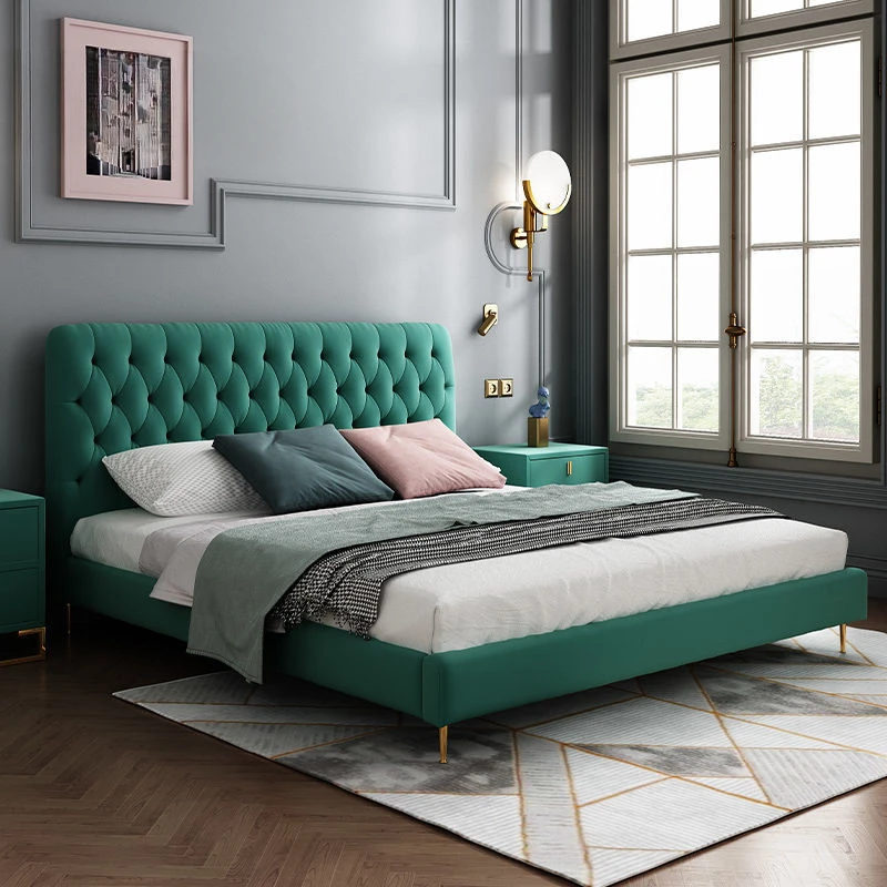 Дизайнерская европейская двуспальная кровать Princess Storage Квартира в американском