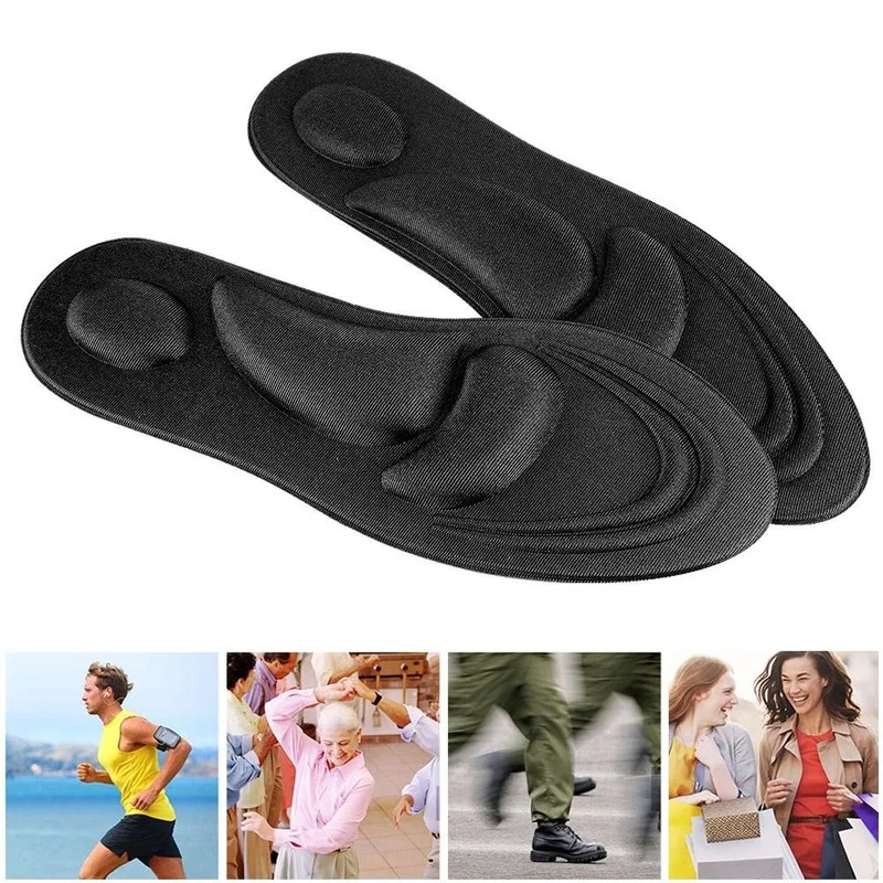 

4D Insole Stretch Breathable Deodorant Running Cushion Insoles for Feet Man Women Insoles Shoes Sole Orthopedic Pad Memory Foam