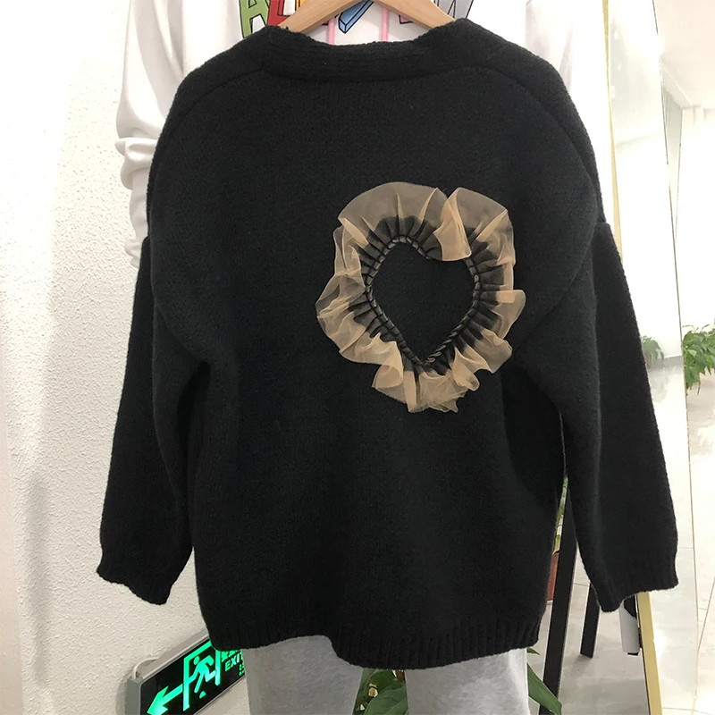 DAYIFUN-свитера большого размера женские вязаные кардиганы в стиле пэчворк с