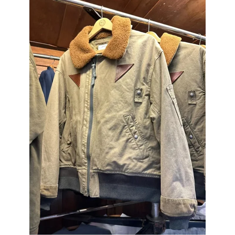 Куртка из хлопка VISVIM FIL 22AW MONROE Nakamura плотная потертая Монро японская мода зимняя