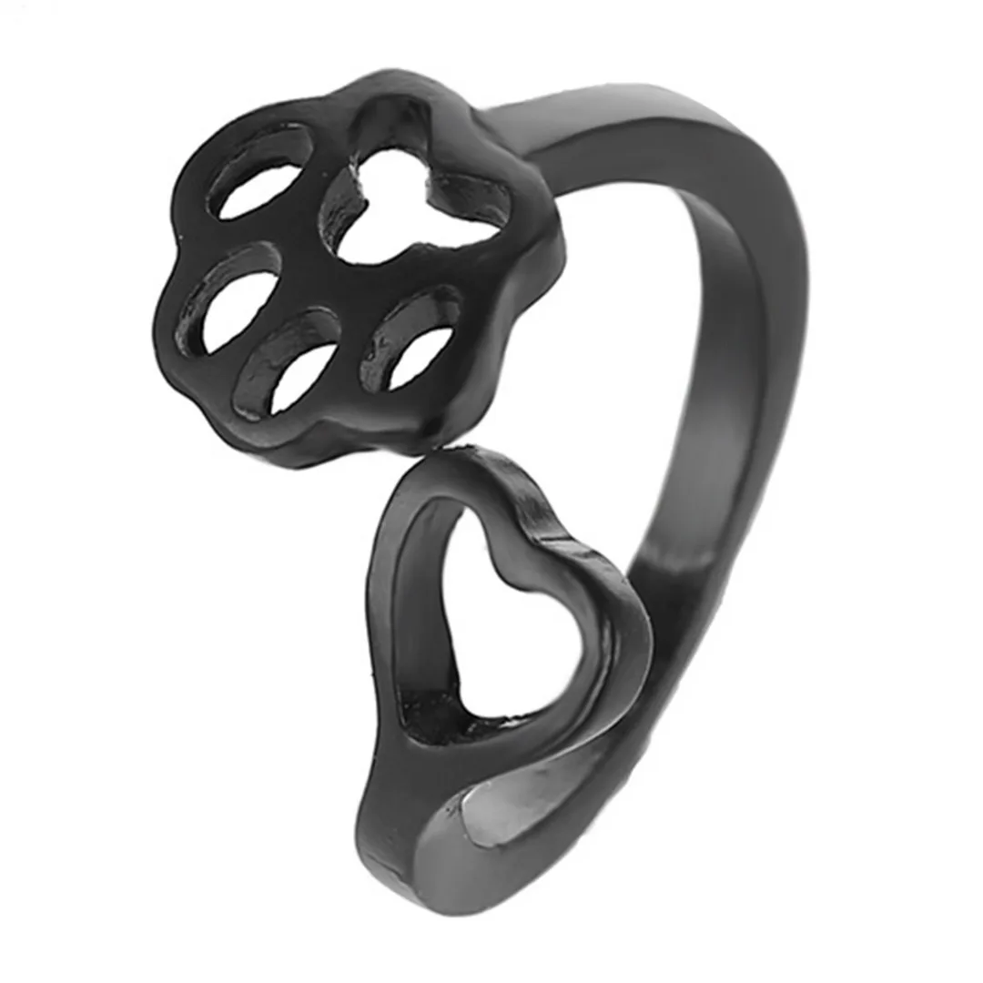 1 шт. регулируемые очаровательные женские кольца в форме сердца милые животные