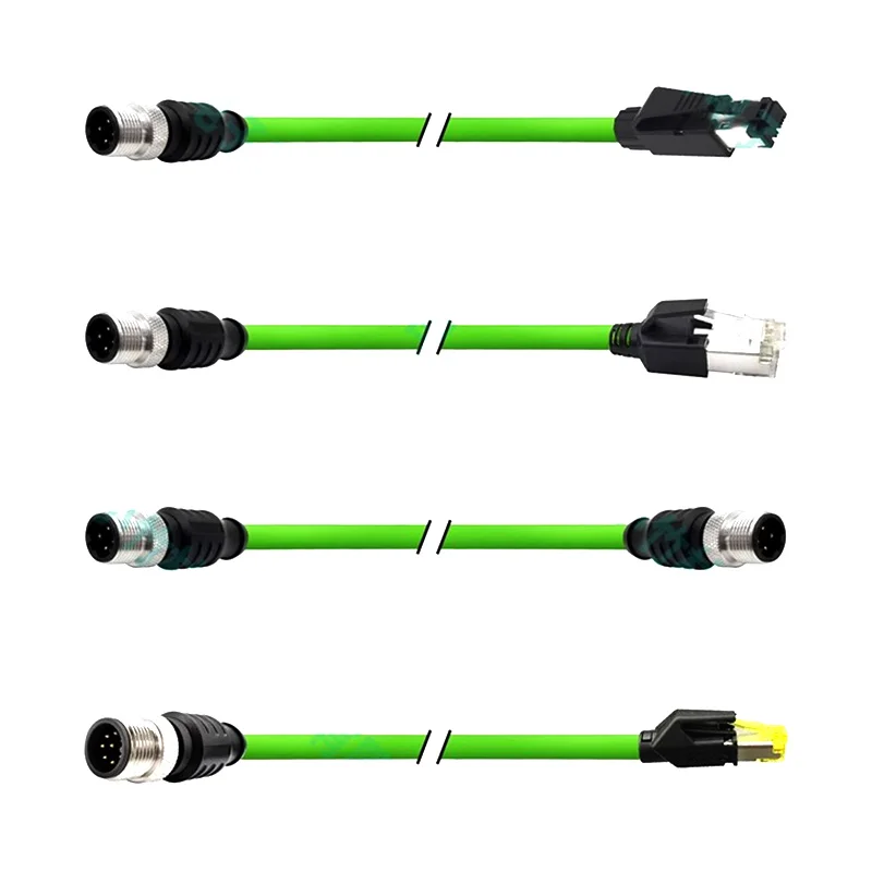Гигабитный Ethernet-кабель промышленного класса M12 к RJ45 8-контактный A-типа