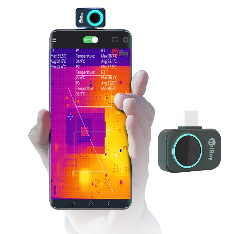 

The Smallest Drone DIY Phone Infrared Thermal Imaging Camera Phone Thermal Camera InfiRay Night Vision GO P2pro